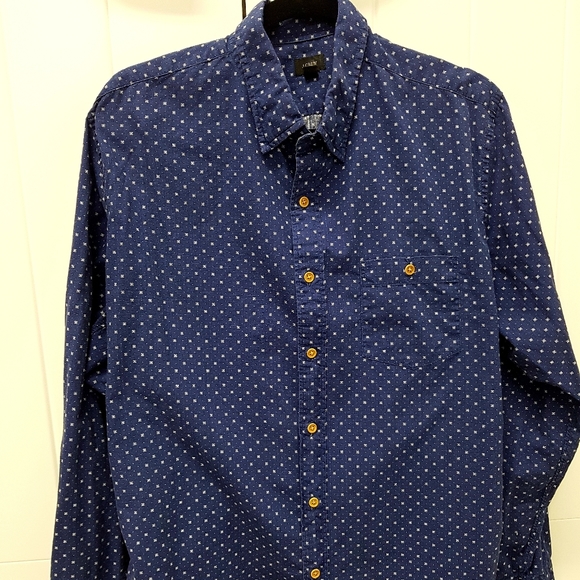 J Crew Royal Blue Button Up Shirt - Picture 3 of 4